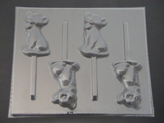 210sp Sambo Lion Queen Chocolate or Hard Candy Lollipop Mold IMPROVED